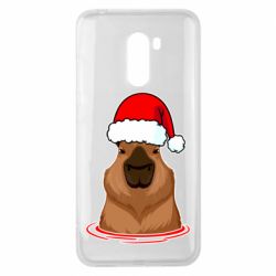 Чехол для Xiaomi Pocophone F1 Новогодняя капибара - PrintSalon