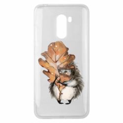 Чехол для Xiaomi Pocophone F1 Осенний ежик - PrintSalon