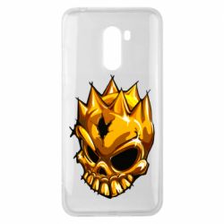 Чехол для Xiaomi Pocophone F1 Standoff - Gold Skull - PrintSalon