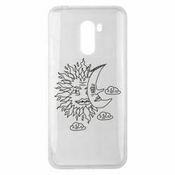 Чехол для Xiaomi Pocophone F1 Sun and Moon faces - PrintSalon