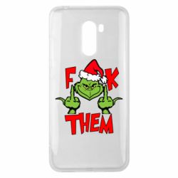 Чехол для Xiaomi Pocophone F1 The grinch f*ck them - PrintSalon