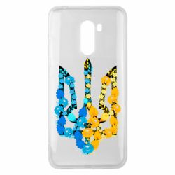 Чохол для Xiaomi Pocophone F1 Тризуб квіти Україна - PrintSalon