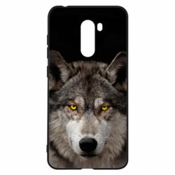 Чохол для Xiaomi Pocophone F1 Wolf with yellow eyes - PrintSalon