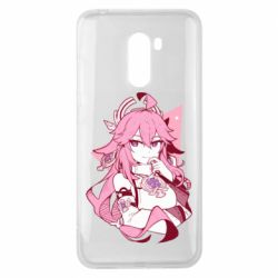 Чехол для Xiaomi Pocophone F1 Yae Miko portrait - PrintSalon