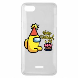 Чехол для Xiaomi Redmi 6A Among Us Happy Birthday