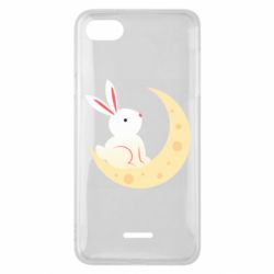 Чехол для Xiaomi Redmi 6A Cute rabbit on the moon - PrintSalon