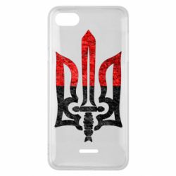 Чехол для Xiaomi Redmi 6A Герб Украины красно-черный - PrintSalon