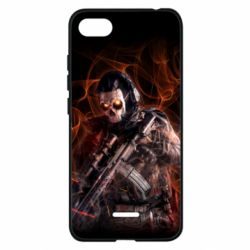 Чехол для Xiaomi Redmi 6A Ghost On Fire-PrintSalon Чехол для Xiaomi Redmi 6A Ghost On Fire