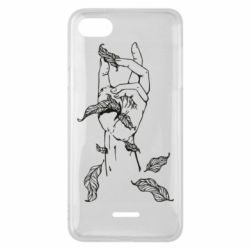 Чехол для Xiaomi Redmi 6A Hand with leafs - PrintSalon