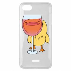 Чехол для Xiaomi Redmi 6A Качка і келих вина - PrintSalon