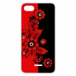 Чохол для Xiaomi Redmi 6A Червоні квіти - PrintSalon