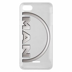 Чехол для Xiaomi Redmi 6A Man metallic logo - PrintSalon