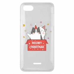 Чехол для Xiaomi Redmi 6A Meowy Christmas ( present box ) - PrintSalon