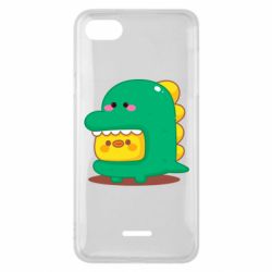 Чехол для Xiaomi Redmi 6A Уточка в костюме динозавра - PrintSalon