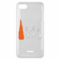 Чехол для Xiaomi Redmi 6A Зайцы возле морковки - PrintSalon