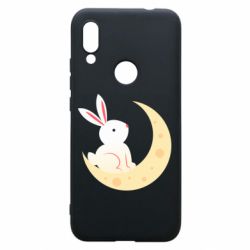 Чехол для Xiaomi Redmi 7 Cute rabbit on the moon - PrintSalon