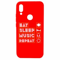 Чехол для Xiaomi Redmi 7 Eat sleep dj repeat. - PrintSalon