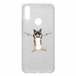 Чехол для Xiaomi Redmi 7 Grumpy Cat On The Rope - PrintSalon