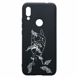 Чехол для Xiaomi Redmi 7 Hand with leafs - PrintSalon