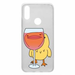 Чехол для Xiaomi Redmi 7 Качка і келих вина - PrintSalon