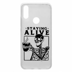 Чехол для Xiaomi Redmi 7 Staying alive with coffee - PrintSalon