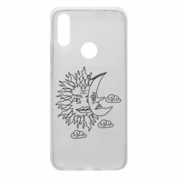 Чехол для Xiaomi Redmi 7 Sun and Moon faces - PrintSalon