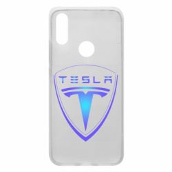Чехол для Xiaomi Redmi 7 Tesla logo gradient - PrintSalon