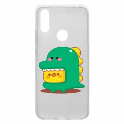 Чехол для Xiaomi Redmi 7 Уточка в костюме динозавра - PrintSalon