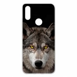 Чохол для Xiaomi Redmi 7 Wolf with yellow eyes - PrintSalon