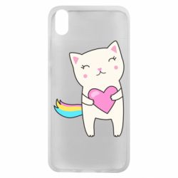 Чехол для Xiaomi Redmi 7A Cute cat with heart - PrintSalon