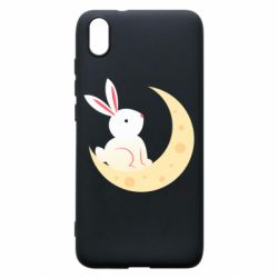 Чехол для Xiaomi Redmi 7A Cute rabbit on the moon - PrintSalon