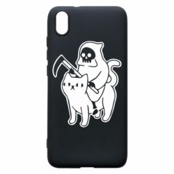Чохол для Xiaomi Redmi 7A Death and cat - PrintSalon
