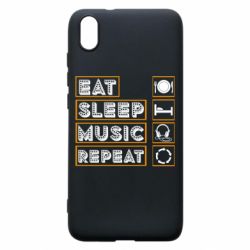 Чехол для Xiaomi Redmi 7A Eat sleep dj repeat. - PrintSalon
