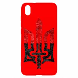 Чехол для Xiaomi Redmi 7A Герб Украины красно-черный - PrintSalon