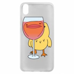 Чехол для Xiaomi Redmi 7A Качка і келих вина - PrintSalon