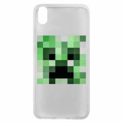 Чехол для Xiaomi Redmi 7A Minecraft minimalist Creeper - PrintSalon