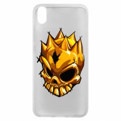 Чехол для Xiaomi Redmi 7A Standoff - Gold Skull - PrintSalon