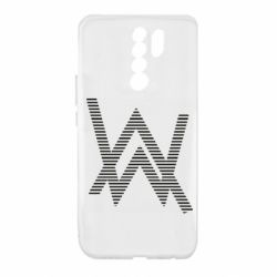 Чехол для Xiaomi Redmi 9 Alan Walker logo stripes - PrintSalon