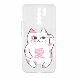 Чехол для Xiaomi Redmi 9 Cat and hieroglyphs - PrintSalon