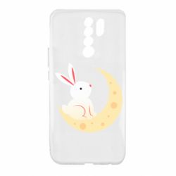 Чехол для Xiaomi Redmi 9 Cute rabbit on the moon - PrintSalon