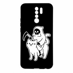 Чохол для Xiaomi Redmi 9 Death and cat - PrintSalon