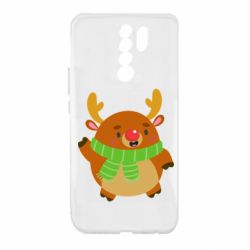 Чехол для Xiaomi Redmi 9 Deer in a scarf - PrintSalon