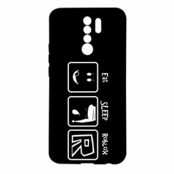 Чехол для Xiaomi Redmi 9 Eat Sleep Roblox