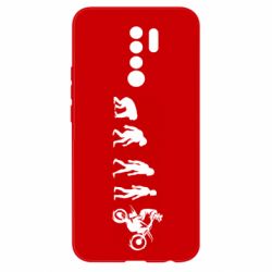 Чехол для Xiaomi Redmi 9 Эволюция мотоциклиста - PrintSalon