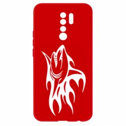 Чехол для Xiaomi Redmi 9 Flaming shark - PrintSalon