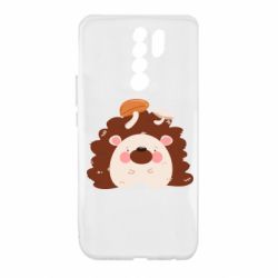Чехол для Xiaomi Redmi 9 Hedgehog with mushrooms - PrintSalon