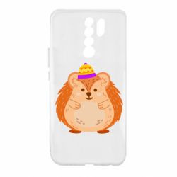 Чехол для Xiaomi Redmi 9 Little hedgehog in a hat - PrintSalon