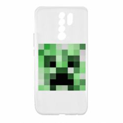 Чехол для Xiaomi Redmi 9 Minecraft minimalist Creeper - PrintSalon