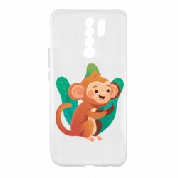 Чехол для Xiaomi Redmi 9 Monkey. Fuck You - PrintSalon