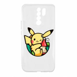 Чехол для Xiaomi Redmi 9 Pikachu with ketchup - PrintSalon